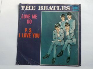The Beatles Love Me Do / P.  S.  Picture Sleeve Tollie 1964 7 " 45 Rpm Vg / Vg