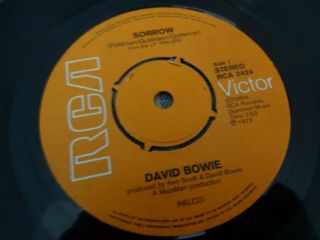David Bowie Sorrow / Amsterdam RCA Dutch 7 