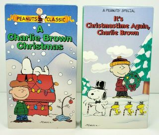 2 Peanuts Snoopy Vhs Tapes A Charlie Brown Christmas,  It 