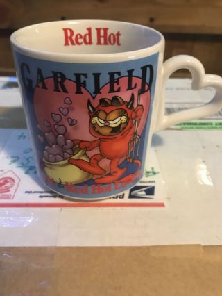 1978 Garfield Mug Last Of The Red Hot Lovers Valentine 