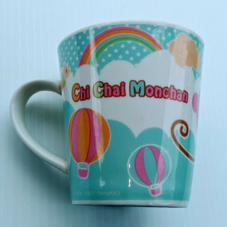 Chi Chai Monchan Sanrio Monkey & Hot Air Balloon 2007 Ceramic Coffee Cup Tea Mug