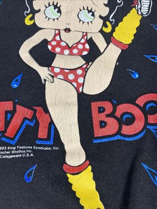 Vintage Betty Boop Sweatshirt 1993 King Features Syndicate Aerobics Retro 90s L 3