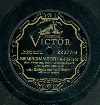 78tk - Jazz - VICTOR 22077 - Coon - Sanders O.  /Jean Goldkette - (And especially/Birmingham 2