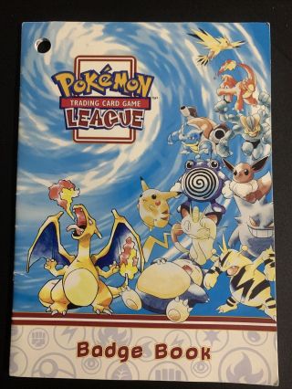 Authentic Pokemon League Trading Card Game Badge Book