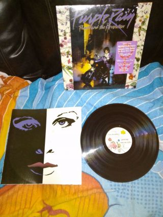 Prince " Purple Rain " 1984 Vinyl With Poster