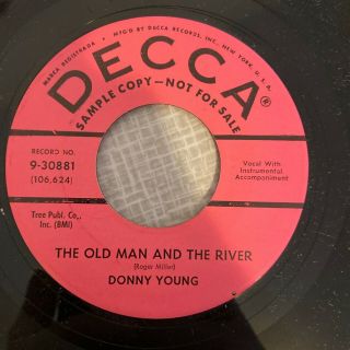 Rockabilly 45 Donny Young - The Old Man And The River - Decca