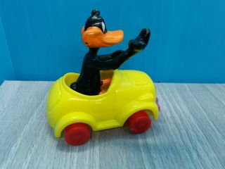 Daffy Duck on a Car Figure Plastic Toy Looney Tunes Warner Bros McDonalds 1989 3