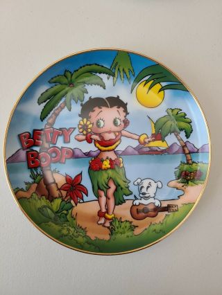 The Danbury Collector Plate Betty Boop Tropical Time