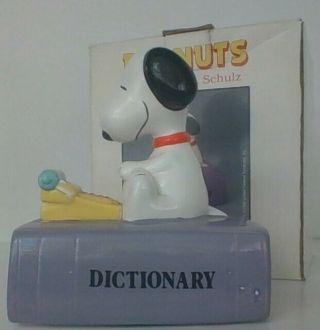 Vintage Peanuts Snoopy Dictionary Willitts Ceramic Music Box