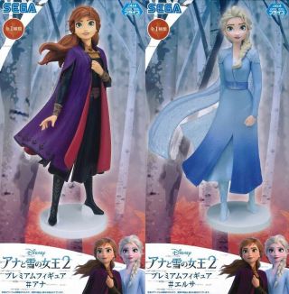 Frozen Premium Figure Elsa Anna Set Of 2 Sega