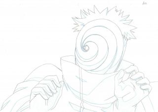Naruto Shippuden Tobi Obito Genga Douga Production Anime Sketch Art Not Cel 107