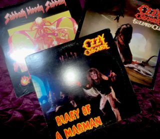 Ozzy Osbourne Black Sabbath Vinyl Records Blizzard Diary And Sabbath