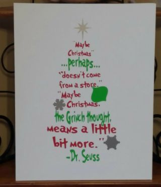 Grinch Quote Christmas Canvas,  11 X 14,  Large