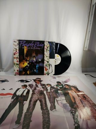 Prince Purple Rain Orig 1984 25110 1 Lp W/ Inner Sleeve And Poster Vg,  /ex
