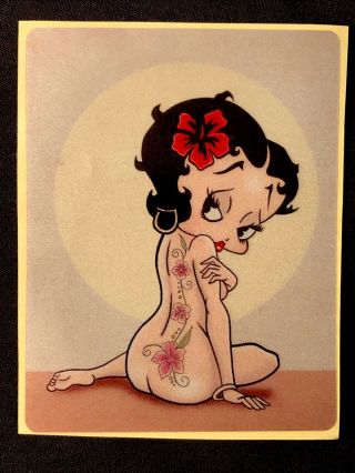 Betty Boop Sticker “sexy Body Boop” 4” X 5 1/4”￼ Pearl Glossy Very Pretty