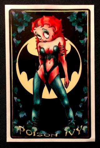 Betty Boop Sticker “poison Ivy” Body Sexy 3 1/4“ X 5 1/4“