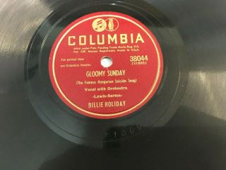 Billie Holiday - Gloomy Sunday / Night And Day On Columbia 38044