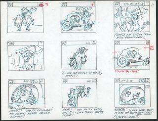 Groovie Goolies Production Storyboard Art 1970s - Episode 10 P.  11 Hot Rod