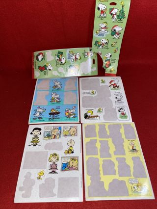 Vintage Snoopy Peanuts Charlie Brown Sticker Sheets Over 250 Stickers 32 Sheets