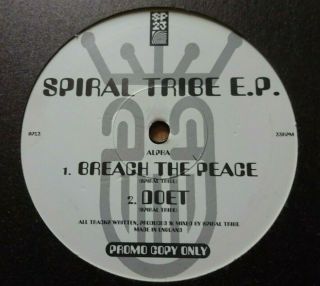 Spiral Tribe - Breach The Peace - 12 " Vinyl Ep Promo - Techno Hardcore Breakbeat