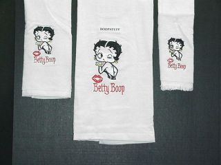 Betty Boop Bath Towels - 3 Pc Set 100 Cotton
