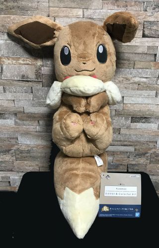 Banpresto Ichiban Kuji Pokemon Eevee & Colorful Art Plush Doll Prize B