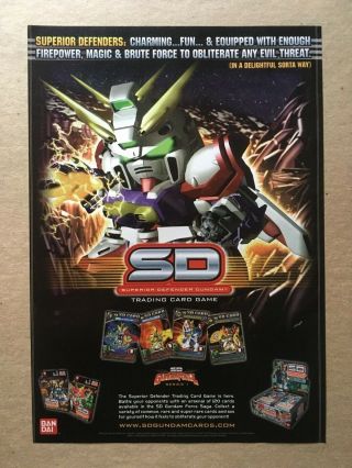 2004 Sd Gundam Force Series 1 Trading Card Game Print Ad,  7 " X10 "