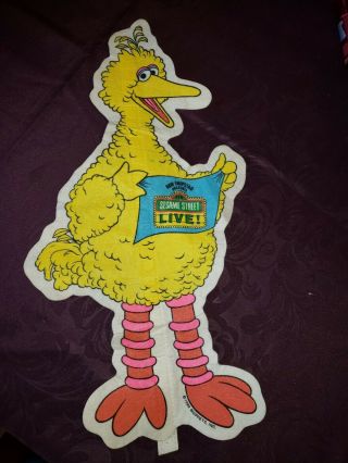 Vintage 1980 Big Bird 20.  5 " Felt Pennant Banner Sign Muppets Sesame Street Live