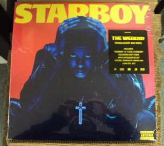 The Weeknd Starboy 2xlp Translucent Red Vinyl Kendrick Lamar Daft Punk