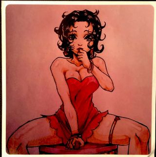 Betty Boop Sticker “original Boop” Beyond Beauty & Sexy 5“ X 5“ Very Big.