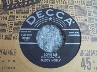 Buddy Holly - Love Me C/w Blue Days Black Nights 1970s Usa 45 Decca
