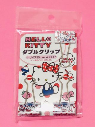 1209m151 Japanese Sanrio Hello Kitty W Clip Kawaii Cute Rare F/s