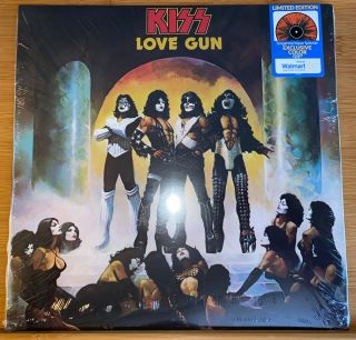 Kiss Love Gun Vinyl Record Limited Edition Tangerine Aqua Splatter Walmart 2020