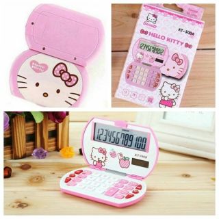 1pc Cute Pink Hello Kitty Mini Portable Function Calculator 12 Digital Gift