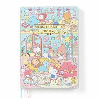 Sanrio Characters B6 Planner Schedule Book Diary Ruled Paper Type 2021 Xmas Gift
