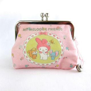 Rare Vintage 1976 Sanrio My Melody Pink Coin Purse Pouch Case Bag 70s Japan