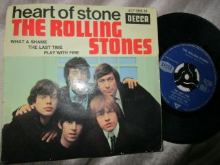 The Rolling Stones ‎1968 French Ep Heart Of Stone Decca 457066 M Vinyl 7inch 45