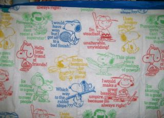 Vintage Peanuts Snoopy Blanket PEANUTS ALL SPORTS By Chatham Twin/Full 2