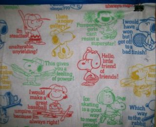 Vintage Peanuts Snoopy Blanket PEANUTS ALL SPORTS By Chatham Twin/Full 3