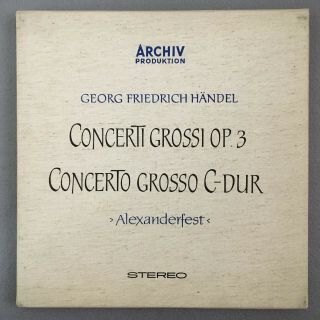 B938 Handel Concerti Grossi Op.  3 Wenzinger 2lp Archiv Dgg 198 017/018 Stereo