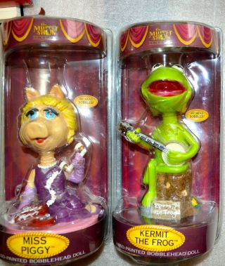 The Muppet Show 25th Year Anniversary Kermit The Frog & Ms Piggy Bobble Dobbles