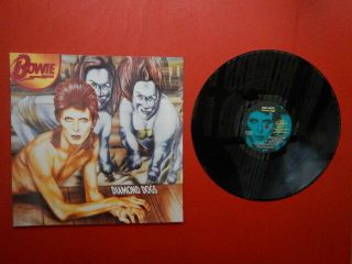 Vinyl Lp Record: David Bowie: Diamond Dogs.  Gatefold.  Emc 3584.  1990.