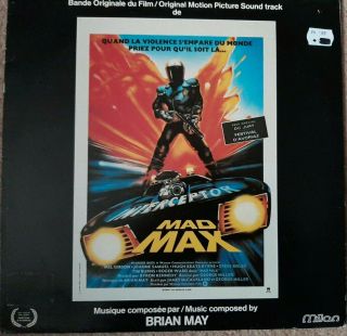 Mad Max Soundtrack Vinyl Lp - Brian May - 1981 - French Issue - Great Artwork