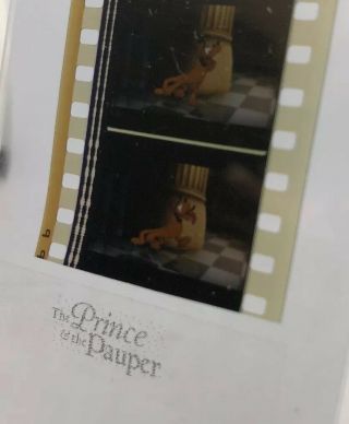 Disney Animation Authentic Film 5 - Cell Strip Prince & The Pauper Pluto