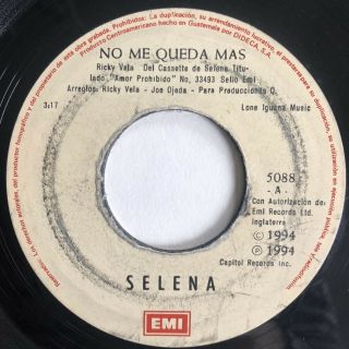 Selena Y Los Dinos - No Me Queda Más / El Chico Del Apartamento 512 Guatemala
