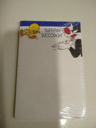 Warner Brothers Looney Tunes Sylvester And Tweety Note Pads 1993