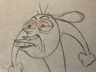 Ren And Stimpy Production Drawing,  Raging Ren