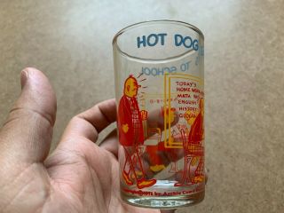 Vintage 1971 Archie Comics Hot Dog Goes To School Jelly Juice Glass Cup