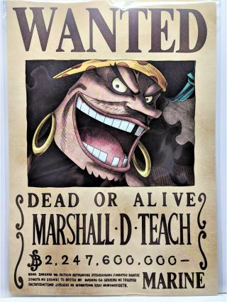 One Piece Wanted Poster Marshall D Teach News Official Mugiwara Store