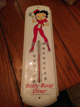Vintage Betty Boop Metal Thermometer